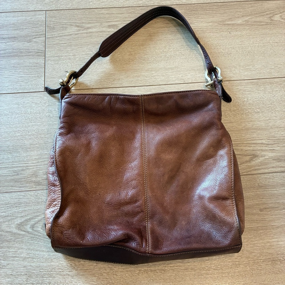 Liz Claiborne Brown Leather Shoulder Bag